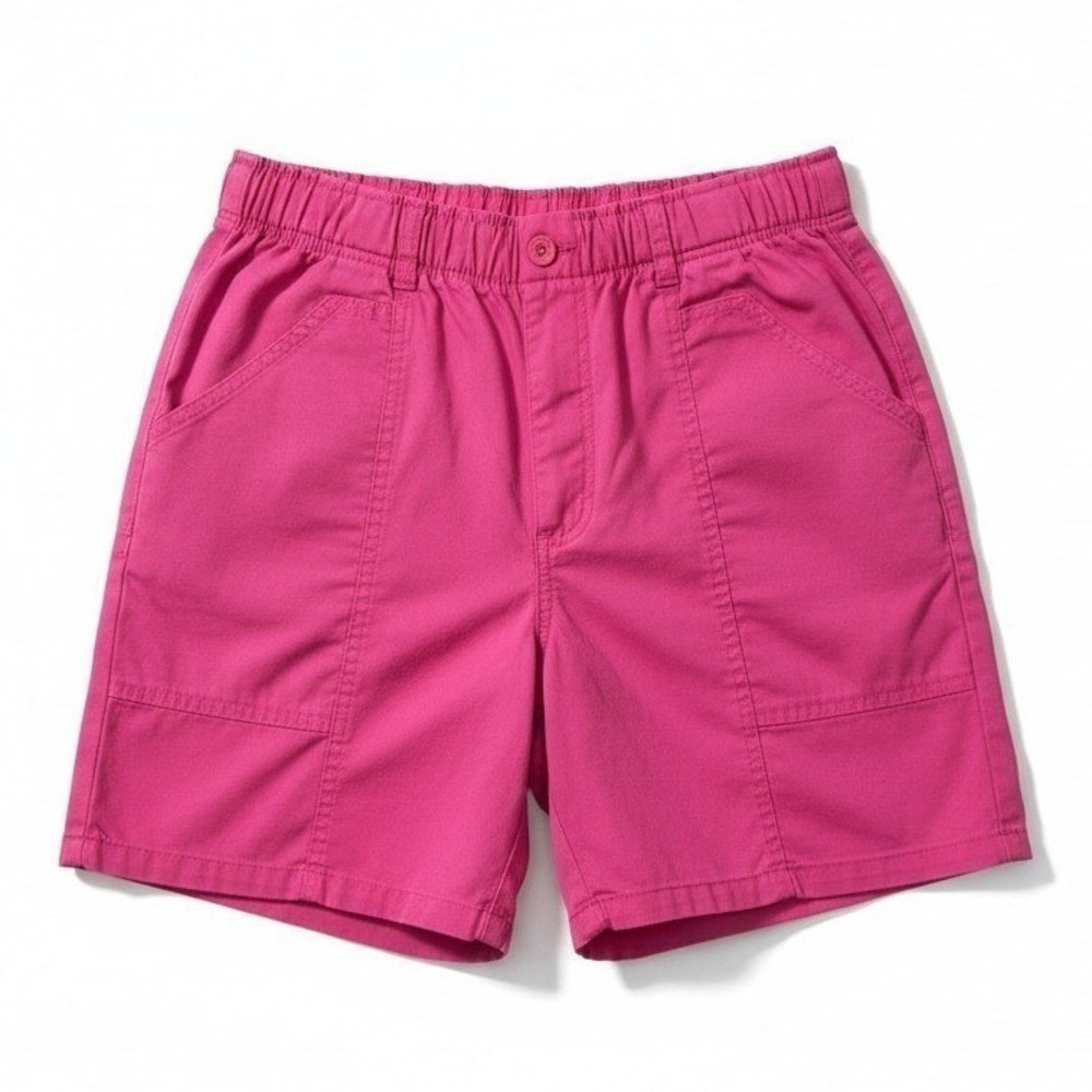 Blue Cabana Womens Pink Elastic Waist Utility Shorts Cotton Blend RN 52469